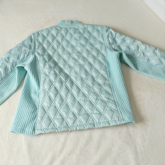 🐚Baby Ice Blue Quilted/Knit Jacket HOST PICK!🐚 - Picture 2 of 6