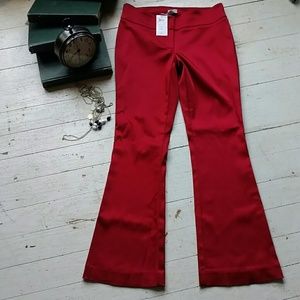 NWT Cache Red Pants Satin Fits Sz 2-4