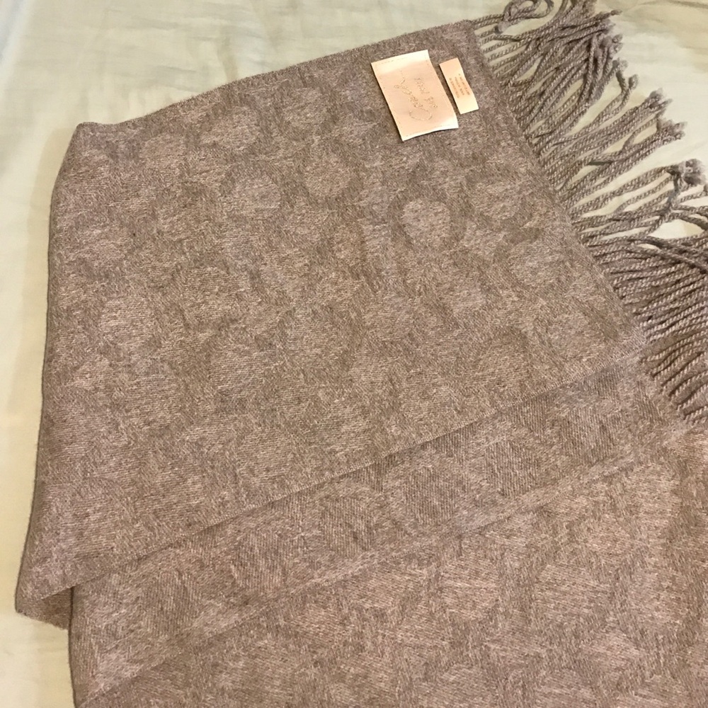 Vintage Y2K Authentic Coach Classic cashmere scarf - Picture 3 of 4