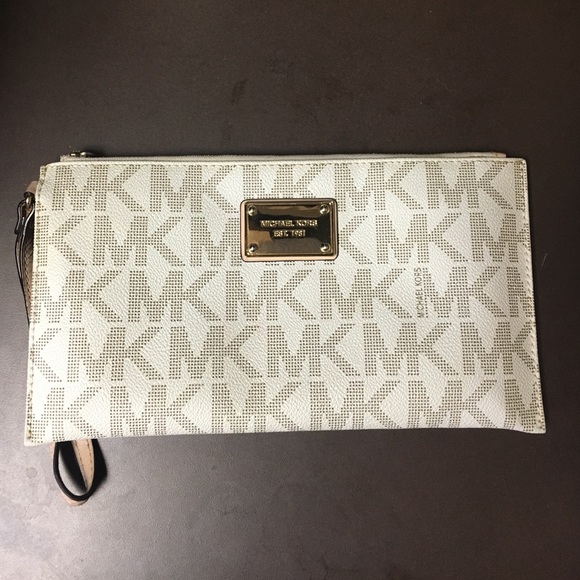 Michael Kors large monogram wristlet