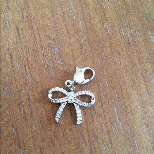 Swarovski crystal encrusted bow charm