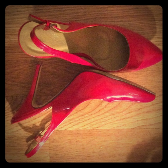 Riverberry Red Patent Leather Slingbacks
