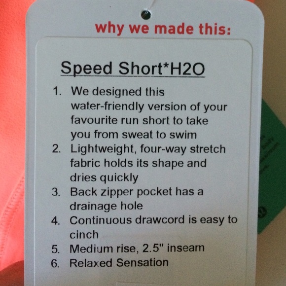 NWT lululemon h20 speed short - 4 - Picture 3 of 4