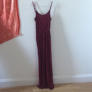 Maroon cami maxi dress