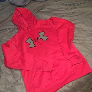 Under armour hoodie hot pink