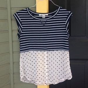 Stripe/Polka Dot Blouse!