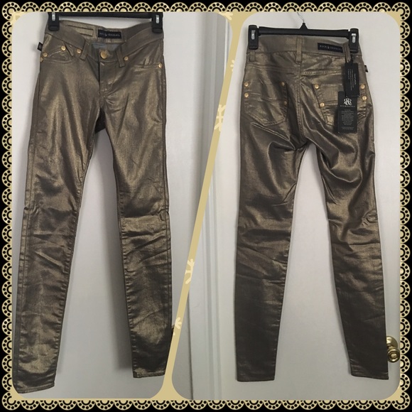 ✨SALE✨Rock &a Republic Gold Shimmering Pants