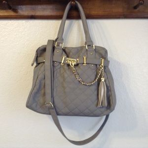 Steve Madden grey bisque satchel handbag tote