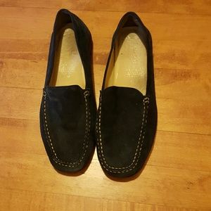 Geox womens Navy Soft Suede Loafers