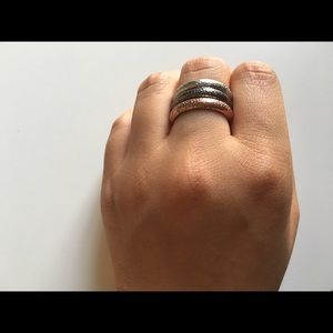 Ring trio (silver, rose gold, pewter)