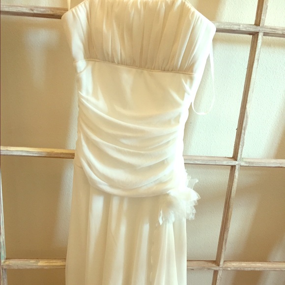 White spaghetti strap dress