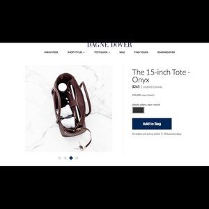 Dagne Dover 15 inch tote onyx black