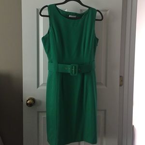 Kelly Green pencil dress with belt