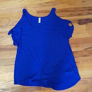 Long open shoulder shirt