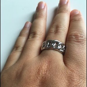 Sterling silver link ring