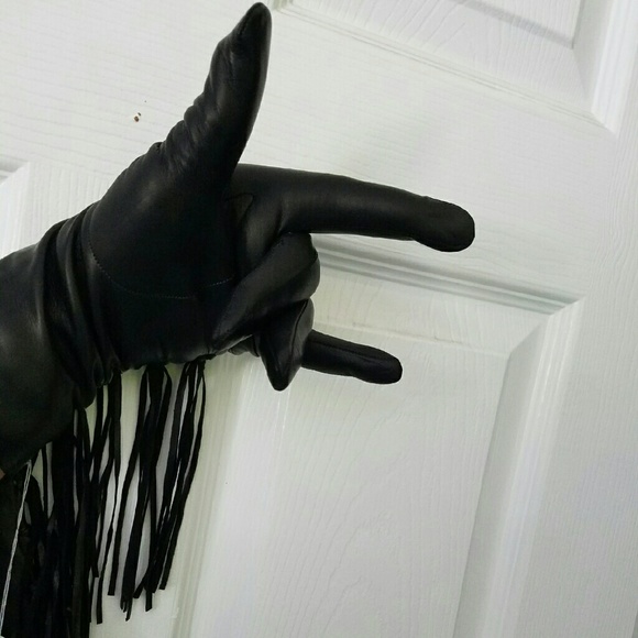 RL Portolano leather fringe gloves - Picture 4 of 6