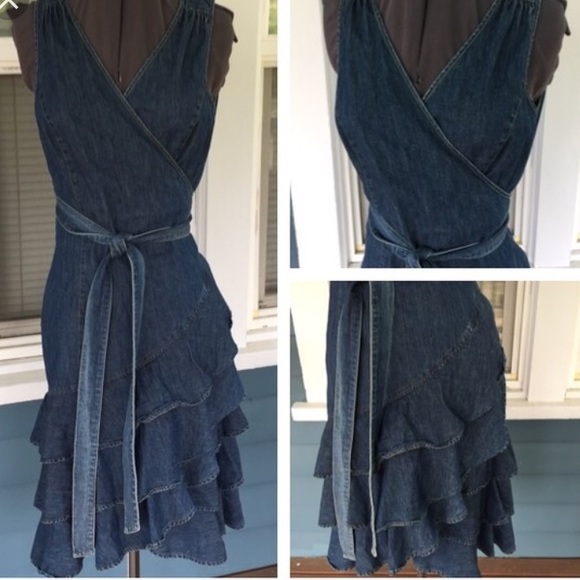 🚫SOLD ON MERCARI🚫Ralph Lauren Denim Ruffle Dress - Picture 1 of 1