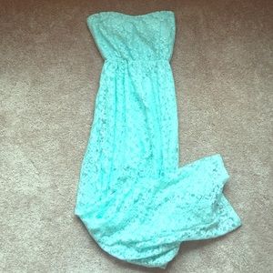 Beautiful lace teal maxi; tags included! Size M