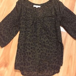 Ann Taylor Loft Leopard Blouse