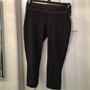 Grey and black zig zag pattern workout pants
