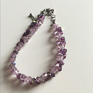 SOLD Purple crystal bracelet