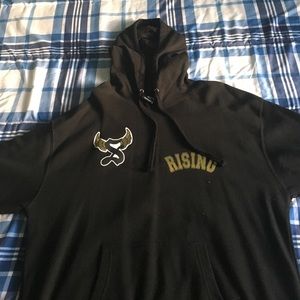 Large Black Stussy Pullover Hoodie