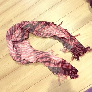 Black pink and white scarf or wrap