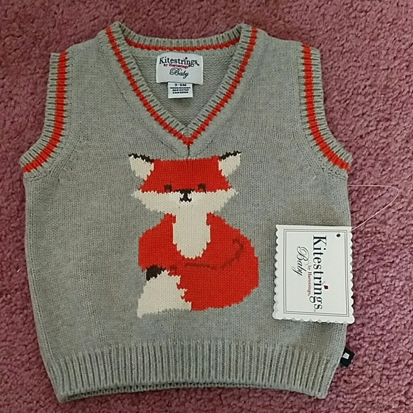 Cute fox vest 3-6m