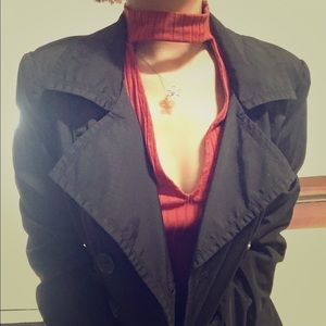 Bebe Trench Coat Black