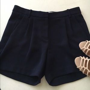 J Crew Black Crepe Shorts