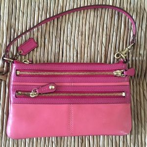 For @vcboutique Pink leather Coach mini purse