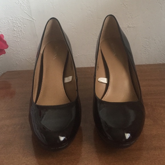 Merona Black Leather Heels