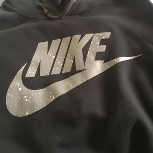 Large Black Nike Pullover Hoodie