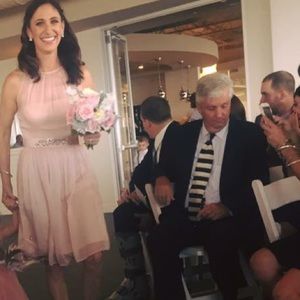 Blush pink bridesmaid dress