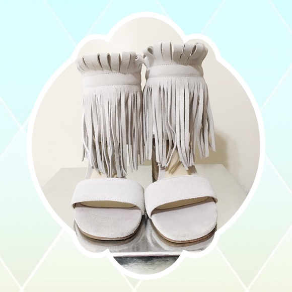 Free People Brentwood Fringe Heel Sandals