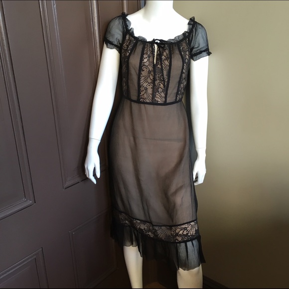 Vintage-inspired lace BCBGMaxAzria dress