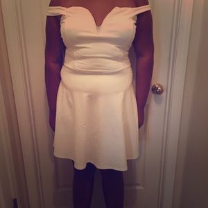 Charlotte Russe Cream Skater Dress