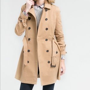 NWOT Mango camel trench coat