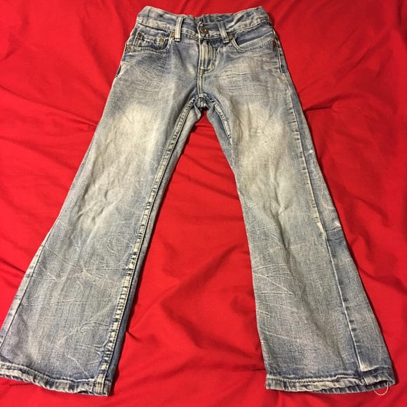 Helix, distressed denim jeans, blue color