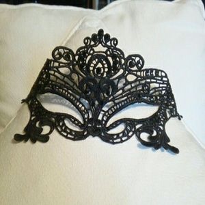 Black lace Halloween masquerade