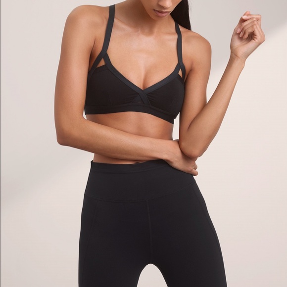 NWT black strappy bralette sports bra from ARITZIA
