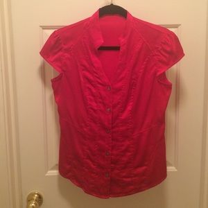 Red silk blouse from Express