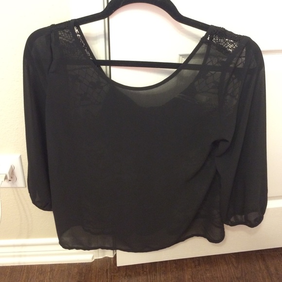 Classic black shirt, beautiful bow on back