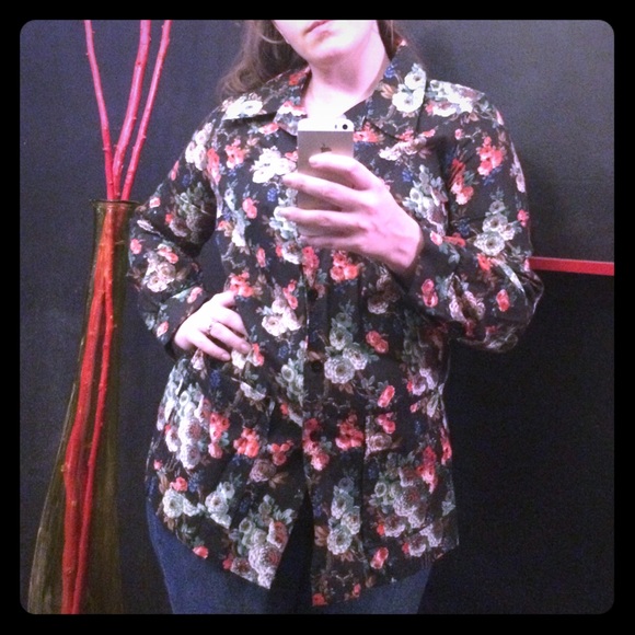 Funky Vintage Floral Blouse