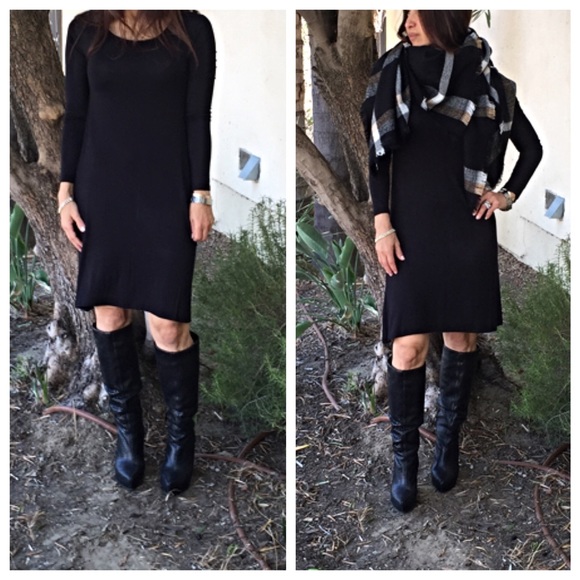 Black rayon knit dress LOWEST NO OFFERS - Picture 4 of 4