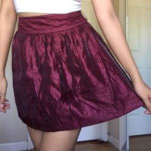Charlotte Russe Burgundy Skirt