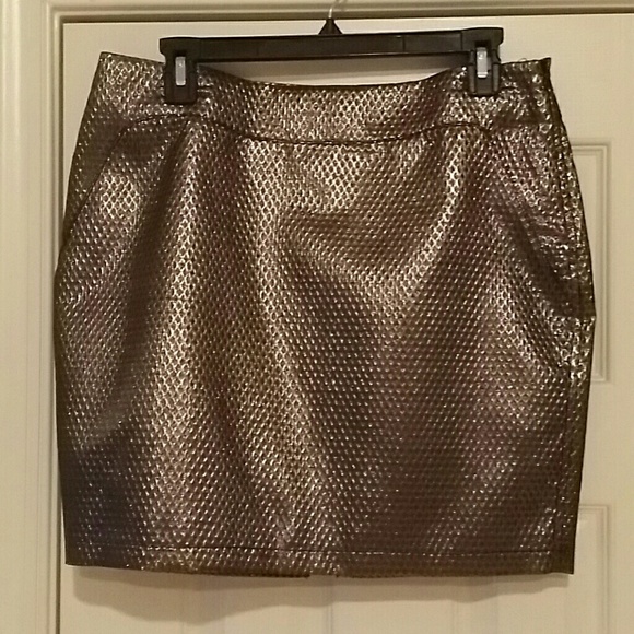 Max Studio Petite Gold Skirt