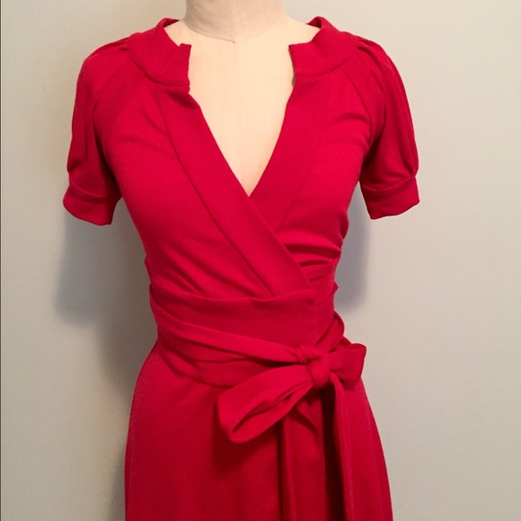 SOLD! Gorgeous! DVF Wool Knit True Wrap Dress, 2 - Picture 2 of 4