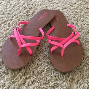 Sandals volcom. neon pink