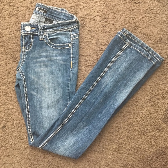 Super cute blue boot cut jeans